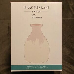 Isaac Mizrahi Ceramic Vase - Cream and Pink